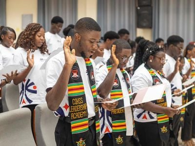 Students proudly declared members of the ACCA Leadership Academy during the ceremony.